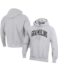 Men's Champion Gray Grambling Tigers Tall Arch Pullover Hoodie