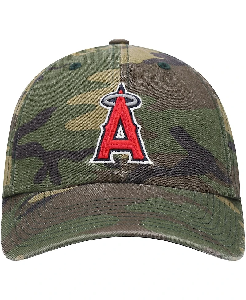 Men's '47 Camo Los Angeles Angels Team Clean Up Adjustable Hat