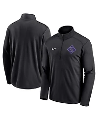 Men's Nike Black Colorado Rockies Diamond Icon Pacer Performance Quarter-Zip Top