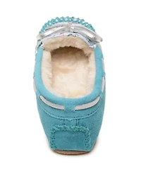 Minnetonka Little and Big Girls Cassie Unicorn Moccasin Slippers
