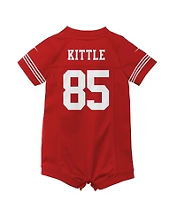 Infant Girls and Boys Nike George Kittle Scarlet San Francisco 49ers Romper Game Jersey