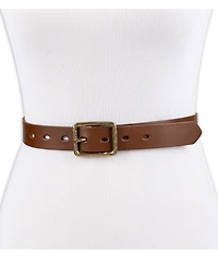 Levi's Women's Hammered Center Bar Buckle Casual Leather Belt