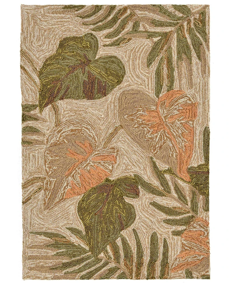 Liora Manne' Ravella Tropical Leaf 2' x 3' Outdoor Area Rug