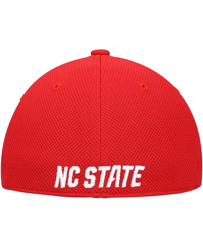 Men's adidas White and Red Nc State Wolfpack On-Field Baseball Fitted Hat