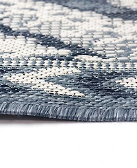 Liora Manne' Malibu Ikat 7'10" x 7'10" Square Outdoor Area Rug