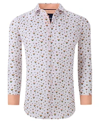 Men's Slim Fit Pride Performance Novelty Button Down Dress Shirt