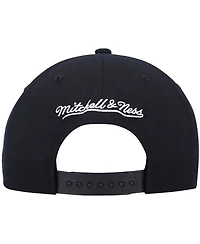 Men's Mitchell & Ness Black Brooklyn Nets Hardwood Classics Script 2.0 Snapback Hat