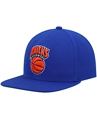 Men's Mitchell & Ness Blue New York Knicks Hardwood Classics Team Ground 2.0 Snapback Hat