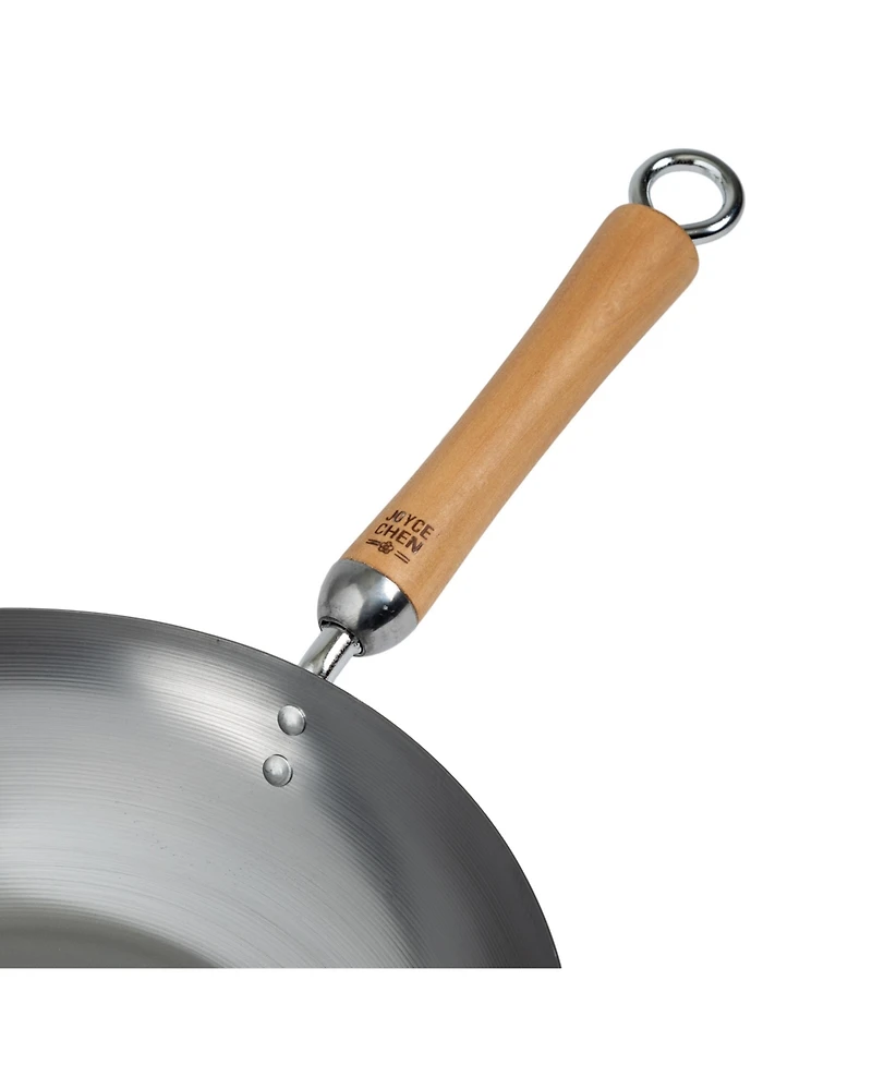 Joyce Chen Classic Series Carbon Steel Stir Fry Pan with Birch Handle, 12"