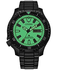 Citizen Men's Promaster Automatic Dive Black Ion-Plated Stainless Steel Bracelet Watch, 44mm
