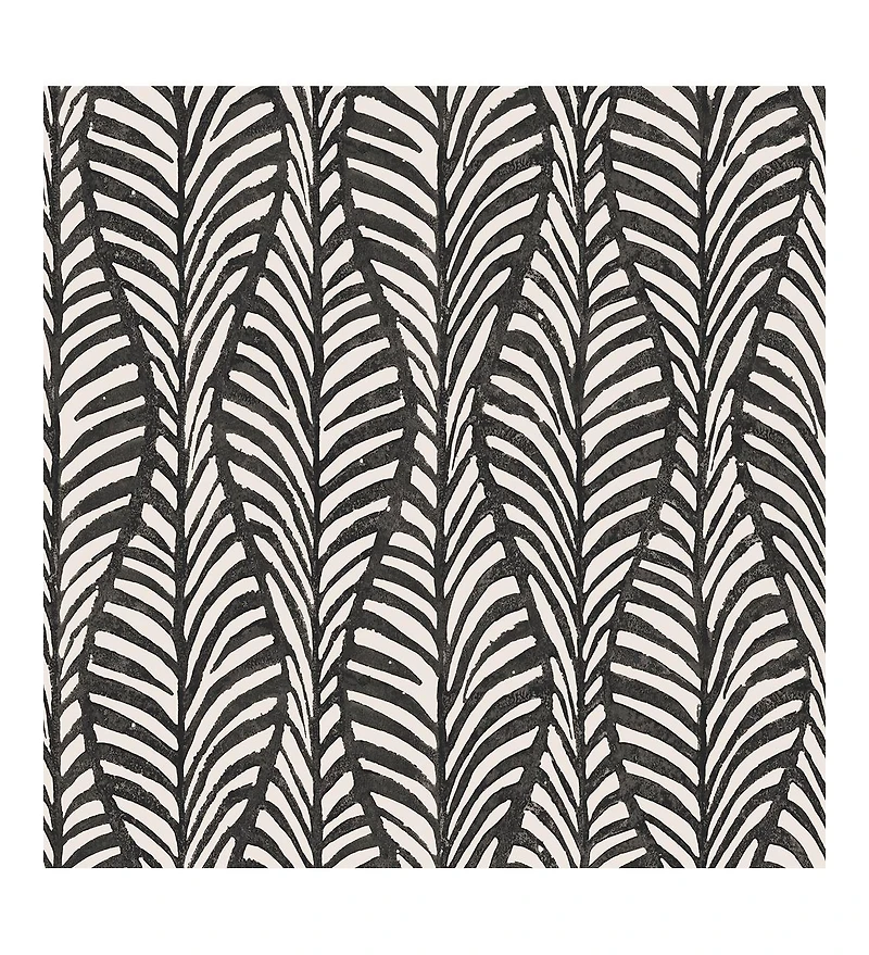 Block Print Leaves Peel and Stick Wallpaper
