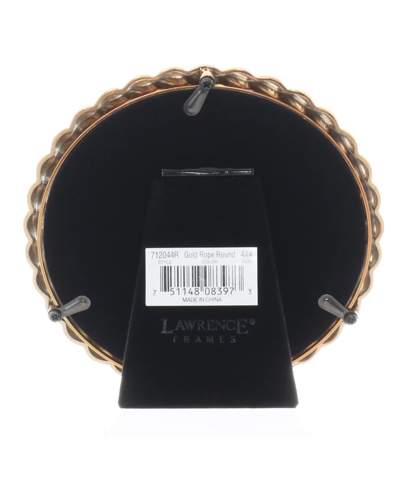 Round Metal Picture Frame With Rope Design