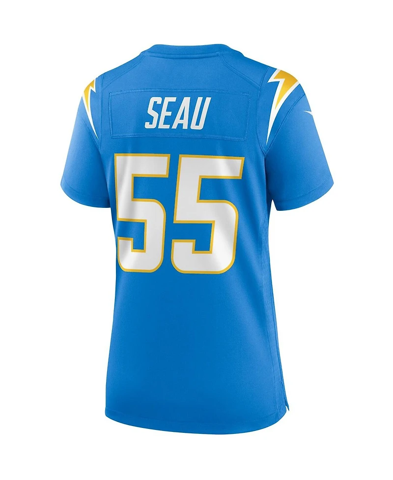 Women's Nike Junior Seau Powder Blue Los Angeles Chargers Game Retired Player Jersey