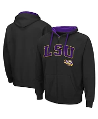 Men's Colosseum Lsu Tigers Big and Tall Full-Zip Hoodie