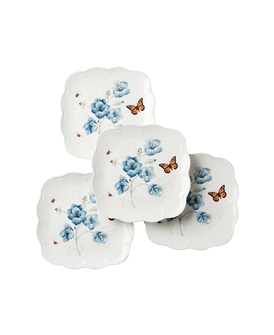 Lenox Butterfly Meadow Square Dinner Plate Set, Set of 4