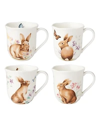Lenox Butterfly Meadow Bunny Mugs, Set of 4