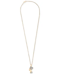 Men's Diamond Nefertiti 22" Pendant Necklace (1/4 ct. t.w.) in 14k Gold-Plated Sterling Silver