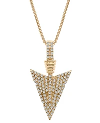 Men's Diamond Arrow 22" Pendant Necklace (1/2 ct. t.w.) in 14k Gold-Plated Sterling Silver