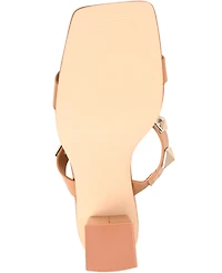 Journee Collection Women's Kirian Studded Block Heel Dress Sandals