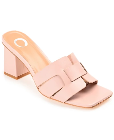 Journee Collection Women's Renatta Woven Block Heel Dress Sandals