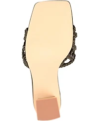 Journee Collection Women's Evvie Braided Block Heel Sandals