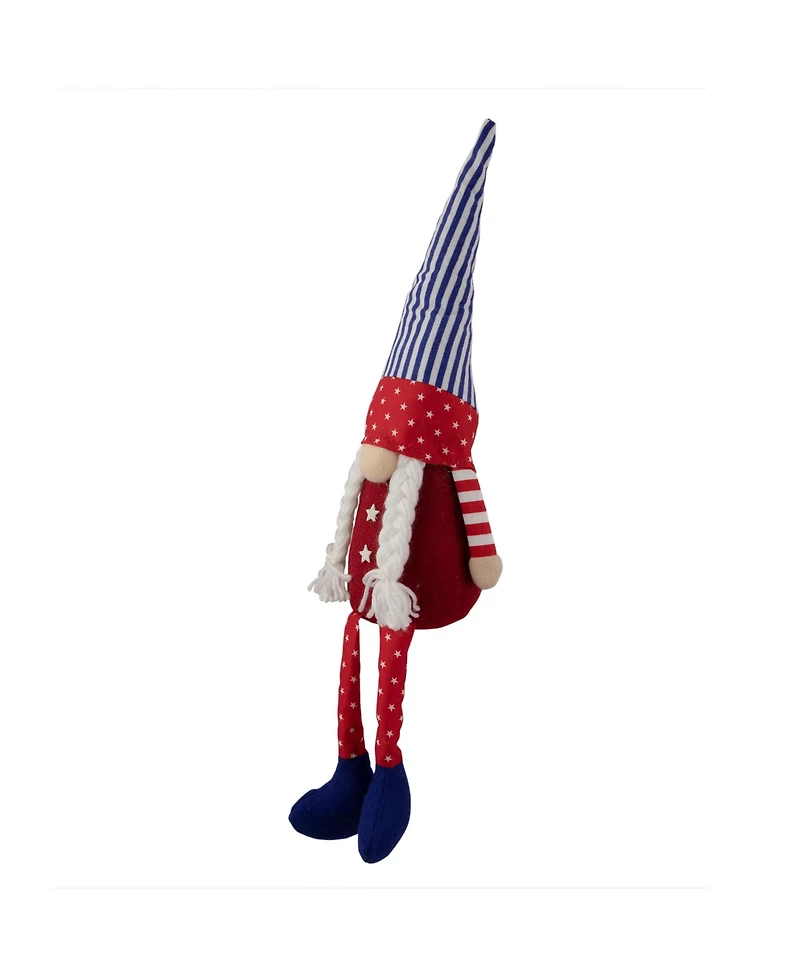 Sitting Patriotic Girl 4th of July Gnome