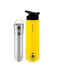 Grosche Chicago Steel Insulated Tea Infusion Flask, and Coffee Tumbler, 22 Fluid Oz