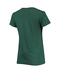 Women's '47 Brand Green Minnesota Wild Script Sweep Ultra Rival V-Neck T-shirt