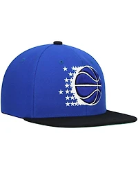 Men's Mitchell & Ness Blue, Black Orlando Magic Hardwood Classics Team Two-Tone 2.0 Snapback Hat