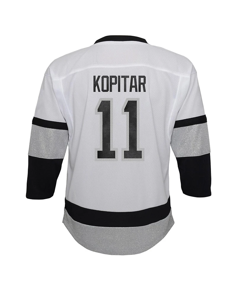 Preschool Boys and Girls Anze Kopitar White Los Angeles Kings 2021/22 Alternate Replica Player Jersey