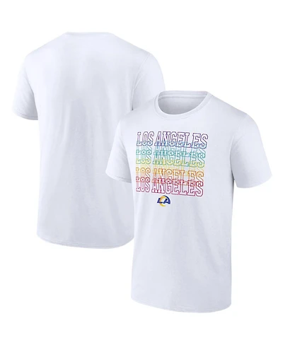 Men's Fanatics White Los Angeles Rams City Pride Team T-shirt