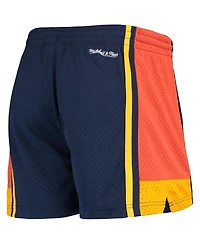 Women's Mitchell & Ness Navy Golden State Warriors Jump Shot Shorts