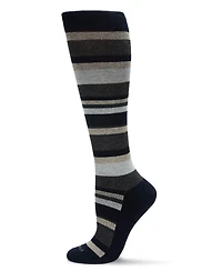 Multi Striped Cotton Compression Socks