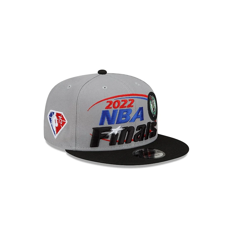Men's New Era Gray/Black Boston Celtics 2022 Eastern Conference Champions Locker Room 9FIFTY Snapback Adjustable Hat