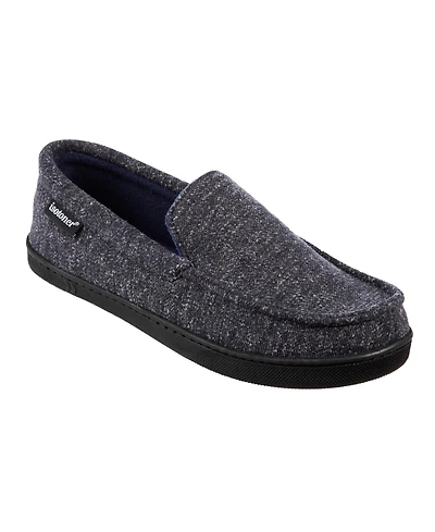 Isotoner Men's Preston Heather Knit Moccasin Slippers