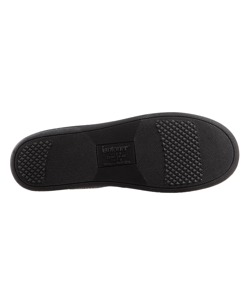 Isotoner Men's Preston Heather Knit Moccasin Slippers