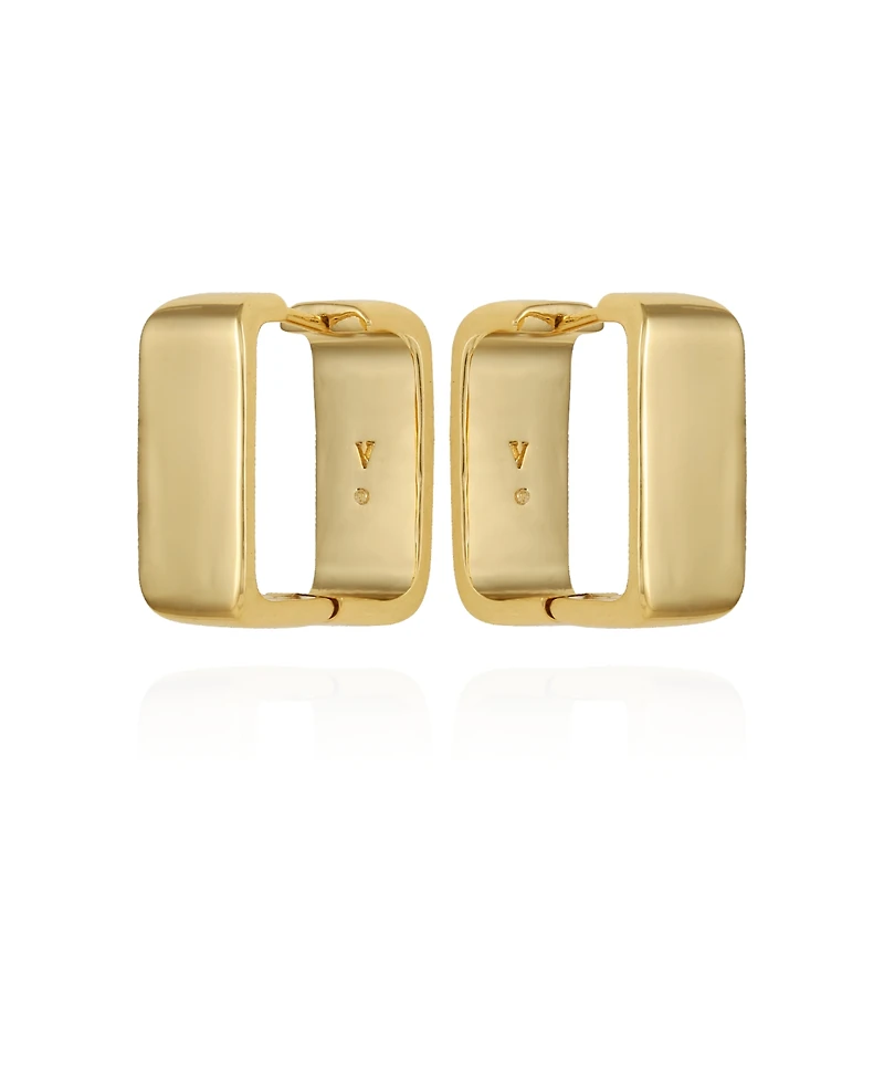 Vince Camuto Gold-Tone Brass Rectangle Hoop Earrings