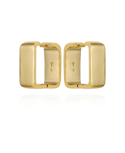 Vince Camuto Gold-Tone Brass Rectangle Hoop Earrings
