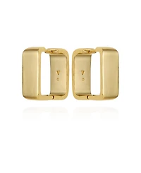 Vince Camuto Gold-Tone Brass Rectangle Hoop Earrings