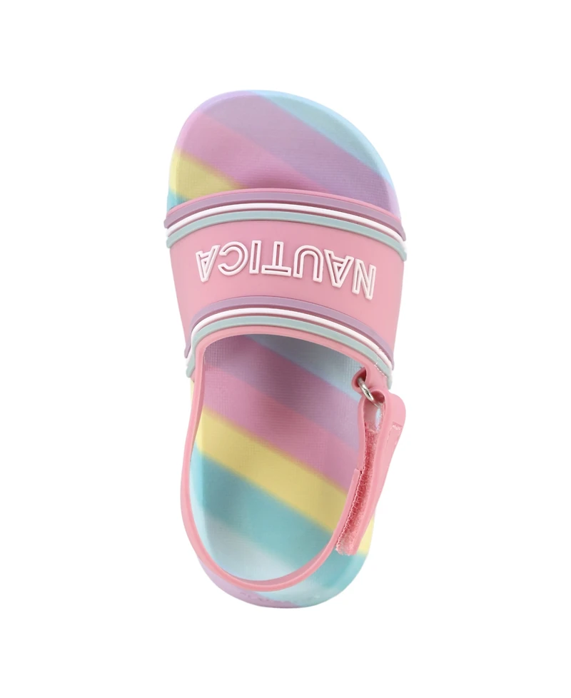 Nautica Toddler and Little Girls Luz Slide Sandals