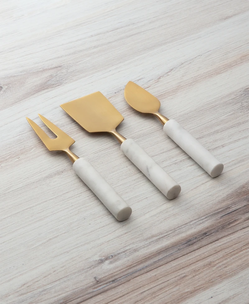 Thirstystone Uptown Gold Cheese Tools with Handles, 3 Piece Set