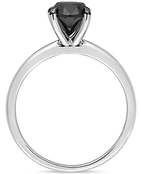 Black Diamond Solitaire Engagement Ring (1-1/2 ct. t.w.) 14k White Gold