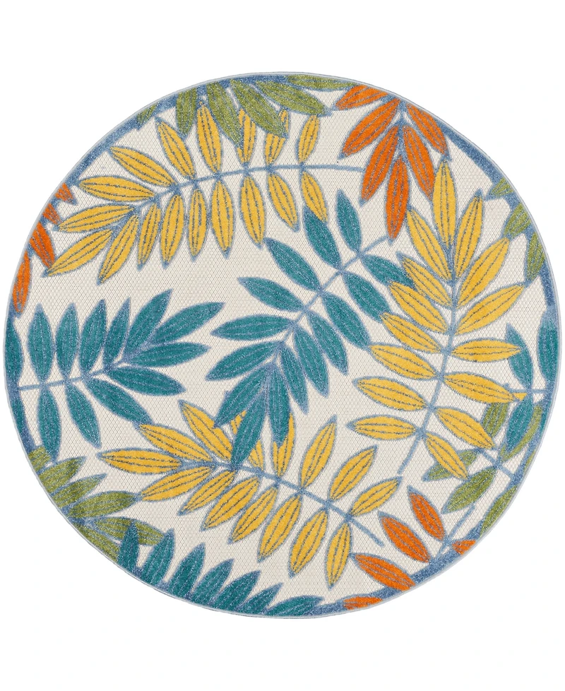 Nourison Home Aloha ALH18 5'3" x Round Area Rug
