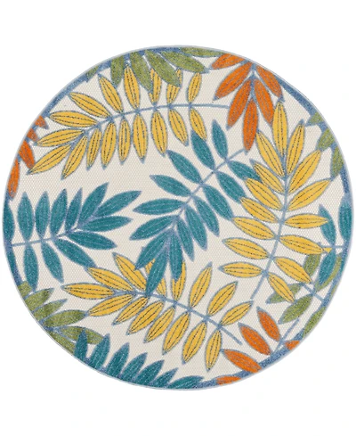 Nourison Home Aloha ALH18 5'3" x Round Area Rug
