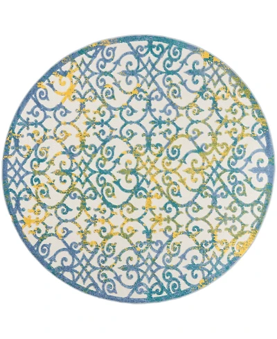 Nourison Home Aloha ALH21 7'10" x Round Outdoor Area Rug