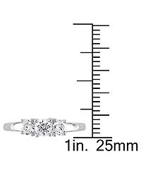 Diamond Three Stone Engagement Ring (1/2 ct. t.w.) 14k White Gold