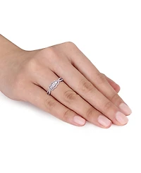 Diamond Three Stone Engagement Ring (1/2 ct. t.w.) 14k White Gold