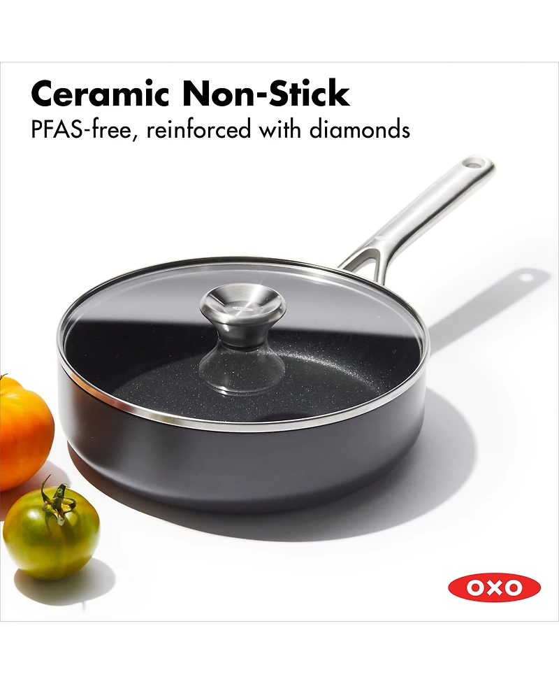 Oxo Professional Ha Ceramic Nonstick 3-Qt. Saute Pan & Lid
