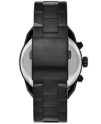 Diesel Men's Spiked Black-Tone Stainless Steel Bracelet Watch, 49mm