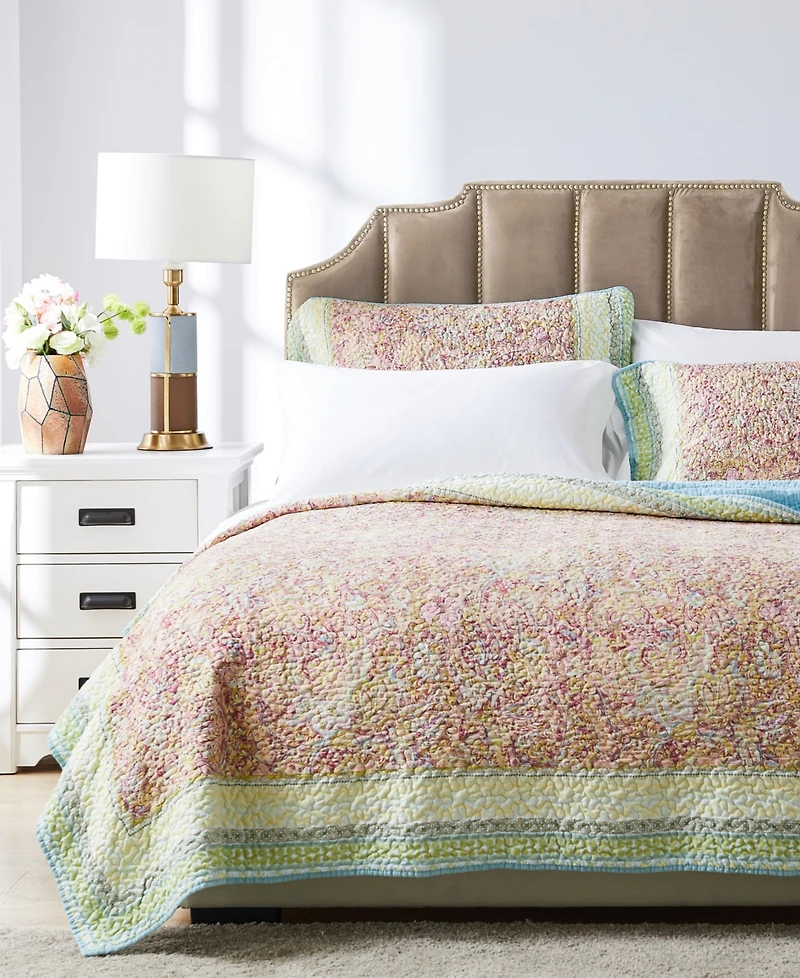 Greenland Home Fashions Palisades Pastel 3-Pc. Quilt Set, Full/Queen